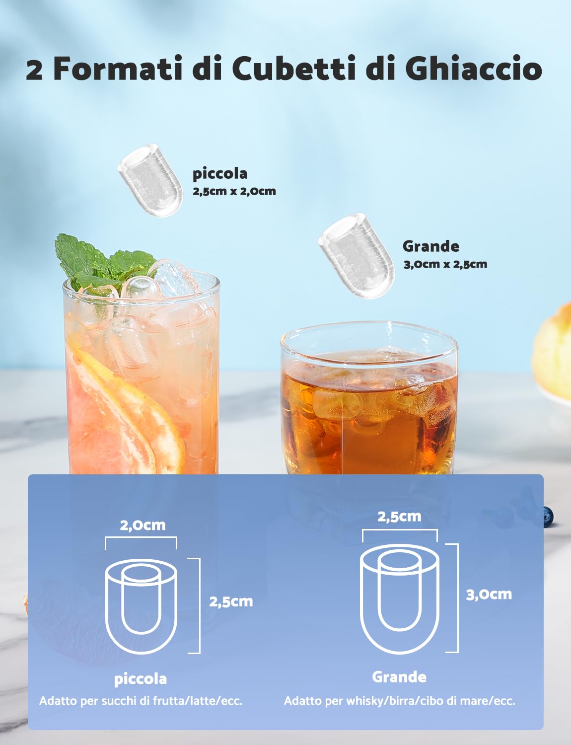 Ice Machine 12 kg/24 h, Self-Cleaning Home Ice Machine 1.5 L, Professional Ice Machine, Ready in 6 Minutes, with Handle/Silent/Scoop/Basket, Red